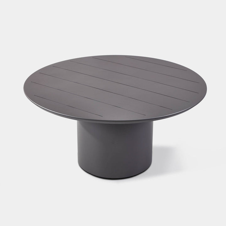 Santorini Slatted Round Dining Table 60" Outdoor Dining Tables Harbour Outdoor