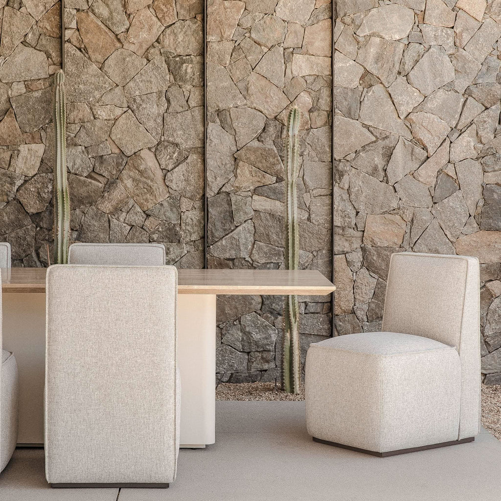 Santorini Stone Rectangle Dining Table 108" by Harbour lifestyle 1