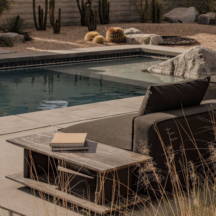 Santorini Stone Rectangle Side Table Outdoor Side Tables Harbour Outdoor