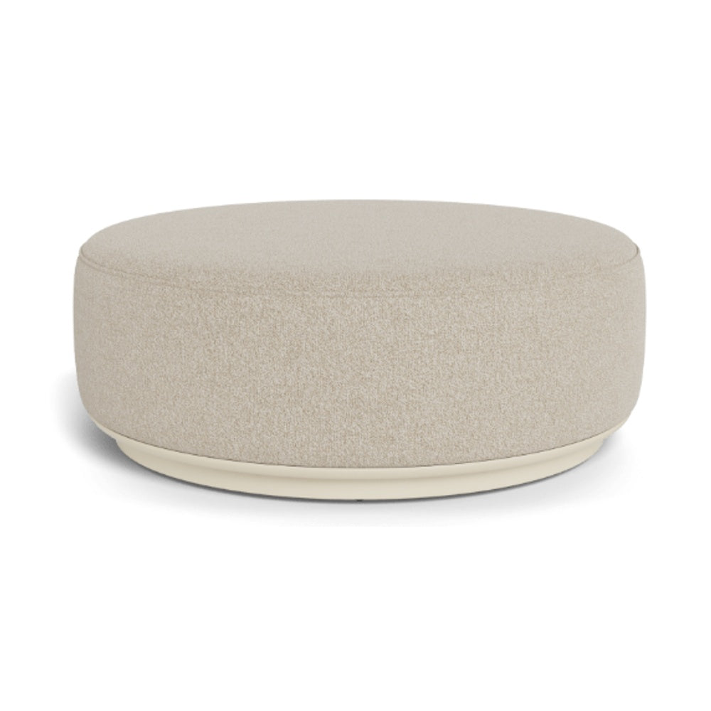 Santorini Round Coffee Table Ottoman by Harbour Outdoor — full product view