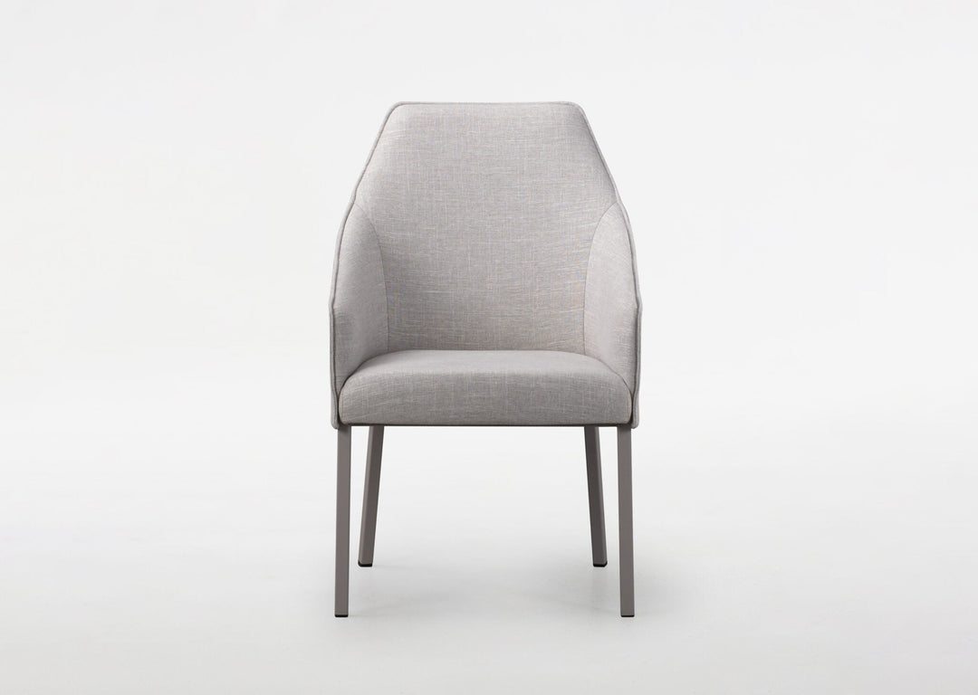Front view of Sara II Plus Dining Chair with metal legs