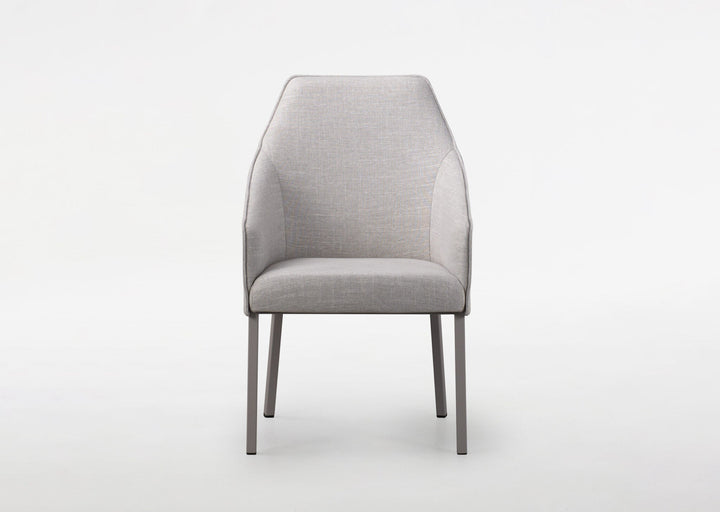 Front view of Sara II Plus Dining Chair with metal legs