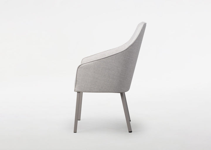 Side view of Sara II Plus Dining Chair with metal legs