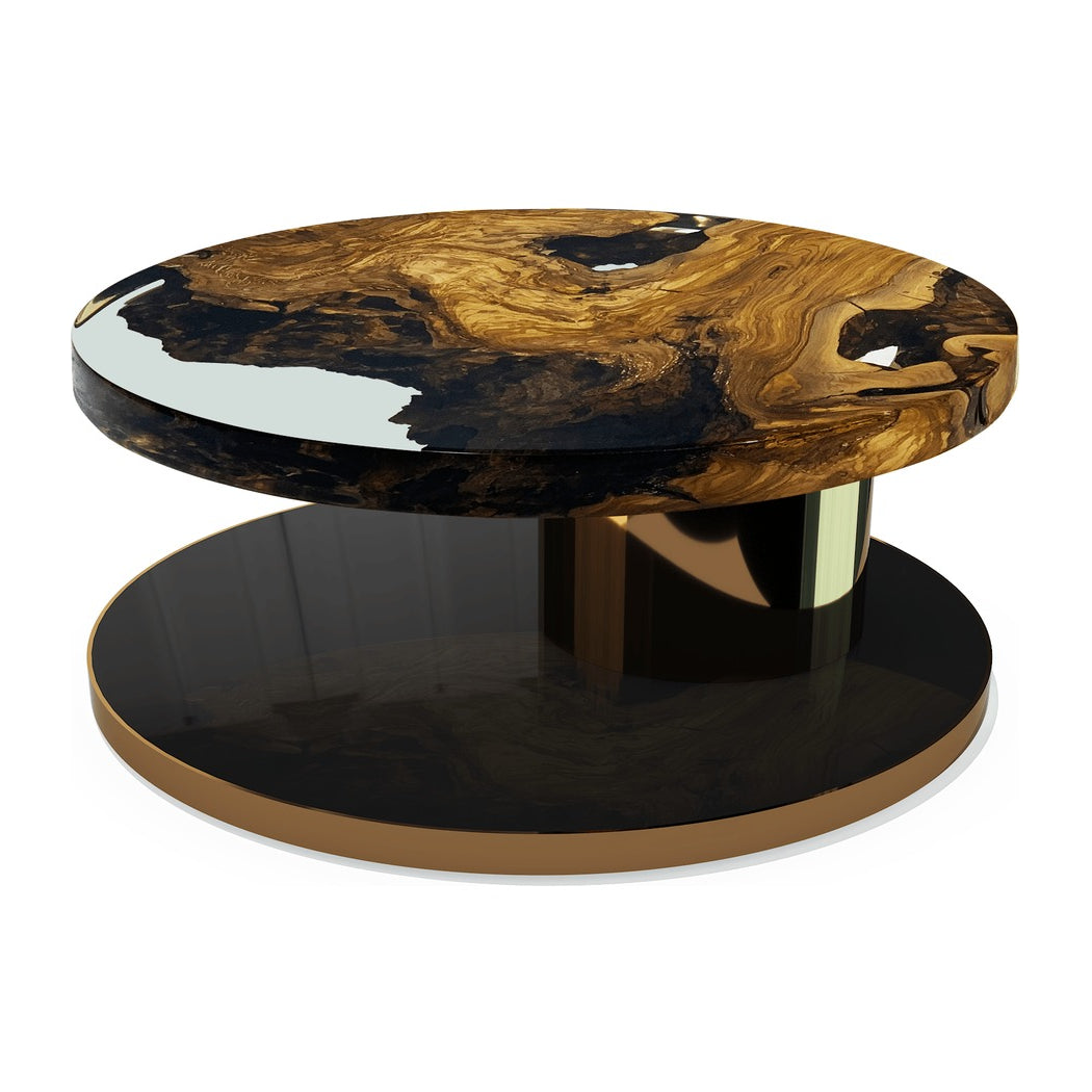 Saron Olive Wood 48" Round Coffee Table Arditi Collection