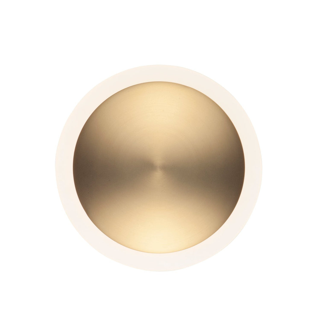 Saucer LED Flush Mount / Wall Sconce by ET2 Lighting in Black / Gold, front view