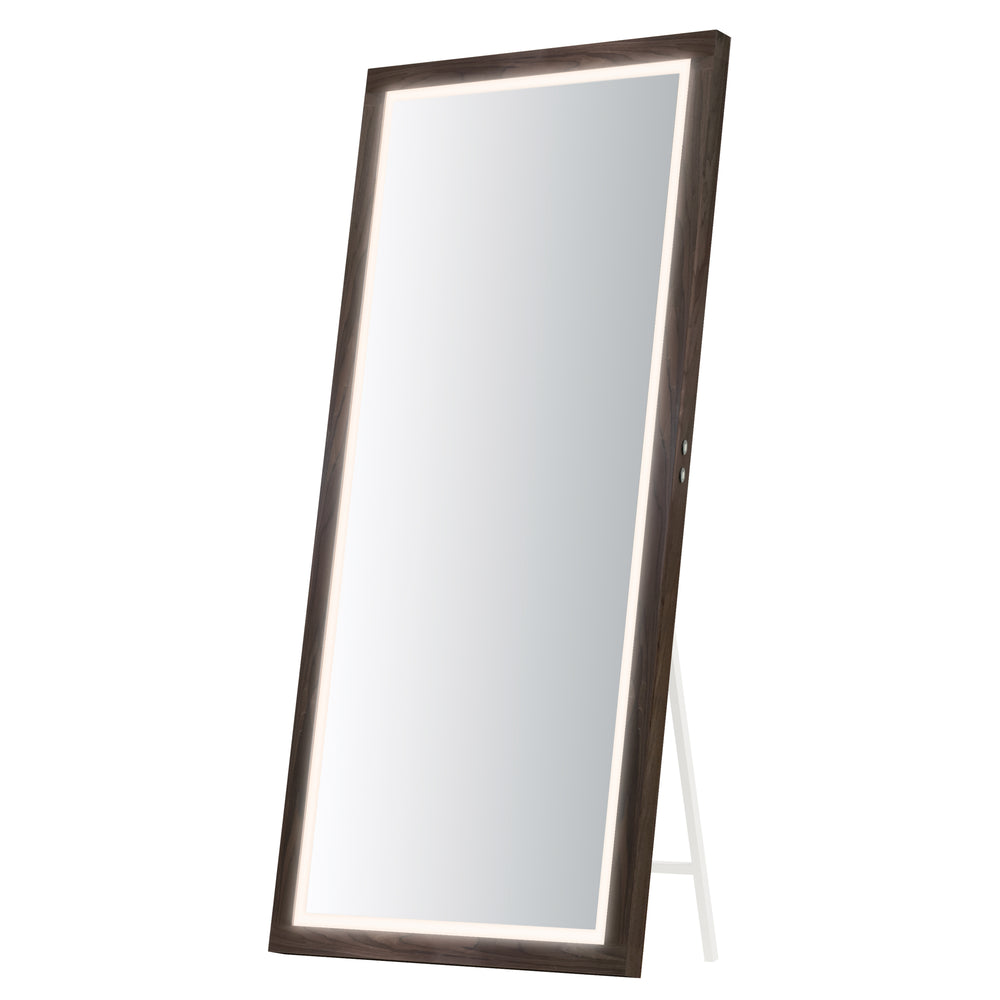 Sawyer 68" x 32" Oak Framed LED Mirror by ET2 Lighting in Walnut finish