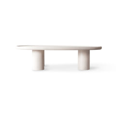 Scala Almond Coffee Table by Harbour in Composite Concrete Salt