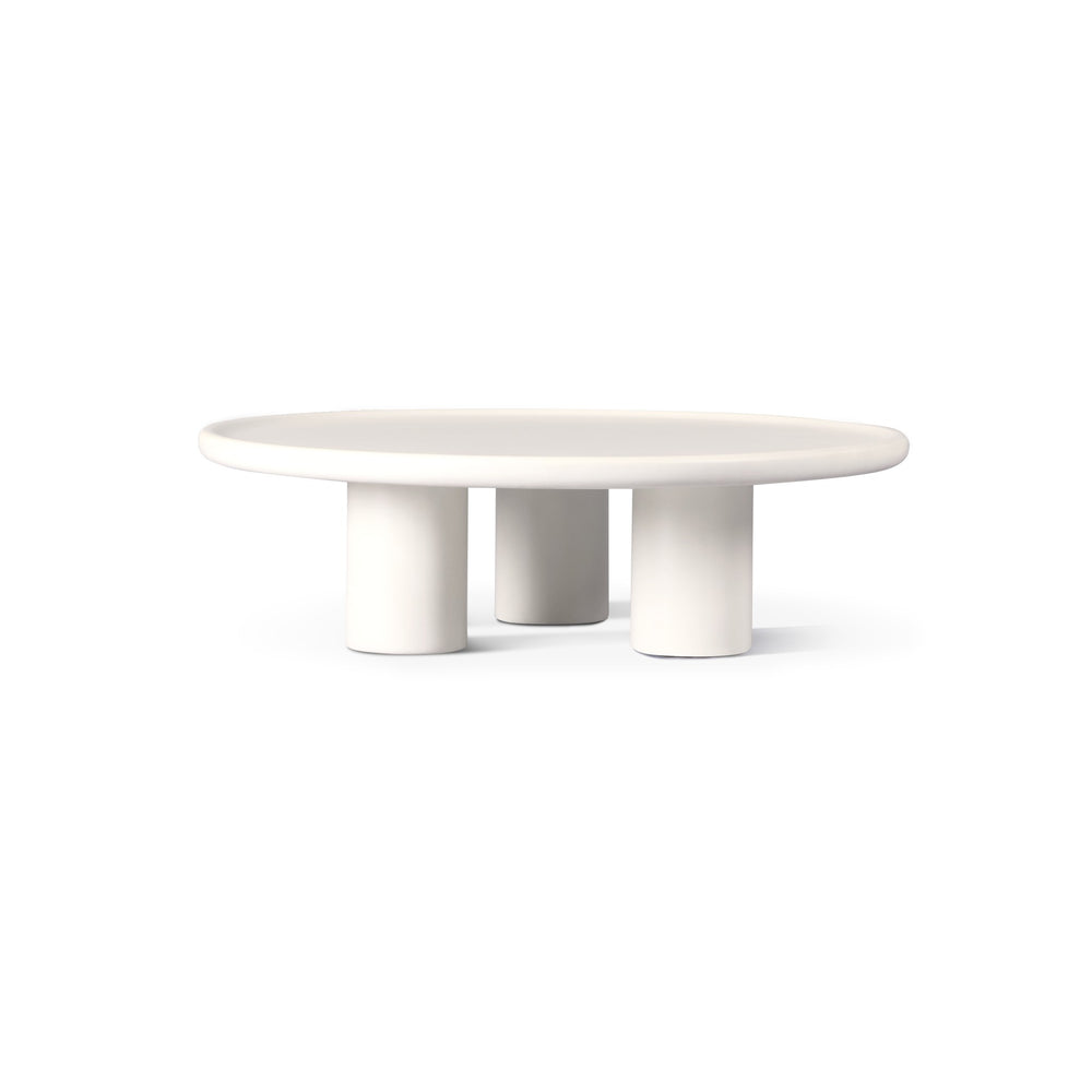 Scala Round Coffee Table 48" by Harbour in Composite Concrete Salt