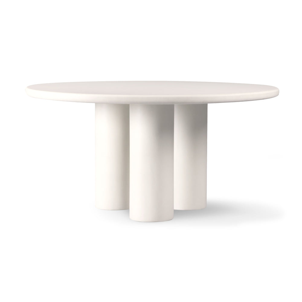 Scala Round Dining Table 60" by Harbour in Composite Concrete Salt