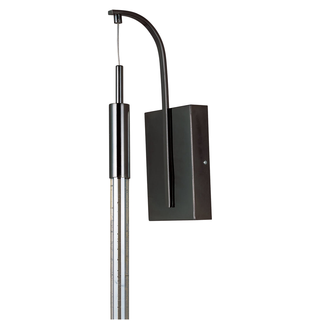 Scepter 1-Light LED Wall Sconce by ET2 Lighting in Black Chrome, front view