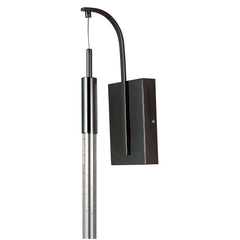 Scepter 1-Light LED Wall Sconce by ET2 Lighting in Black Chrome, front view