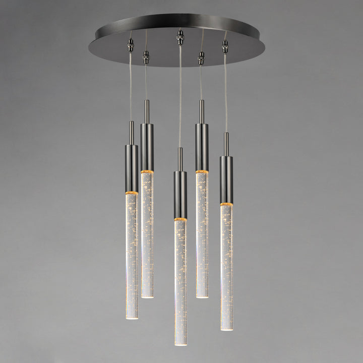 Scepter 5-Light LED Pendant by ET2 Lighting, styled view 1