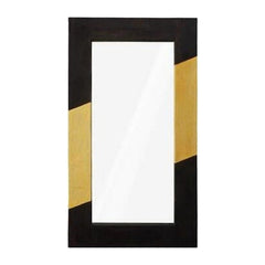 Scorched Mirror, Rectangle, Black and Gold Leaf Phillips Collection