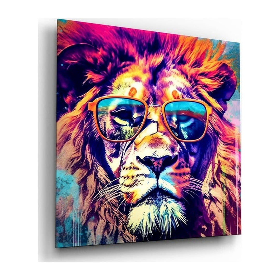 Cool Lion Glass Wall Art Insigne