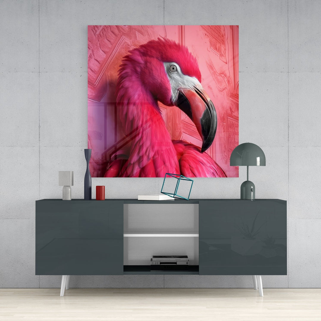 Flamingo Glass Wall Art|| Designer&