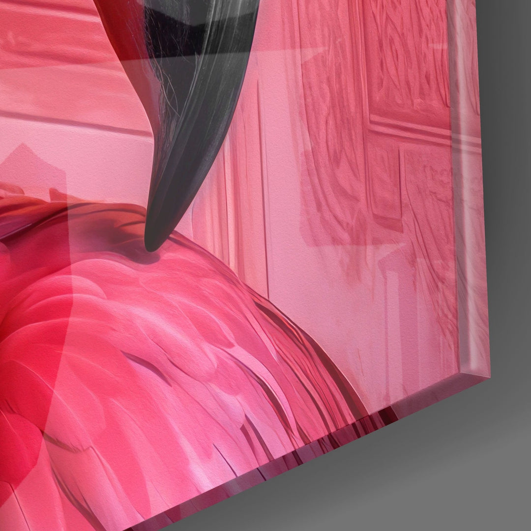 Flamingo Glass Wall Art|| Designer&