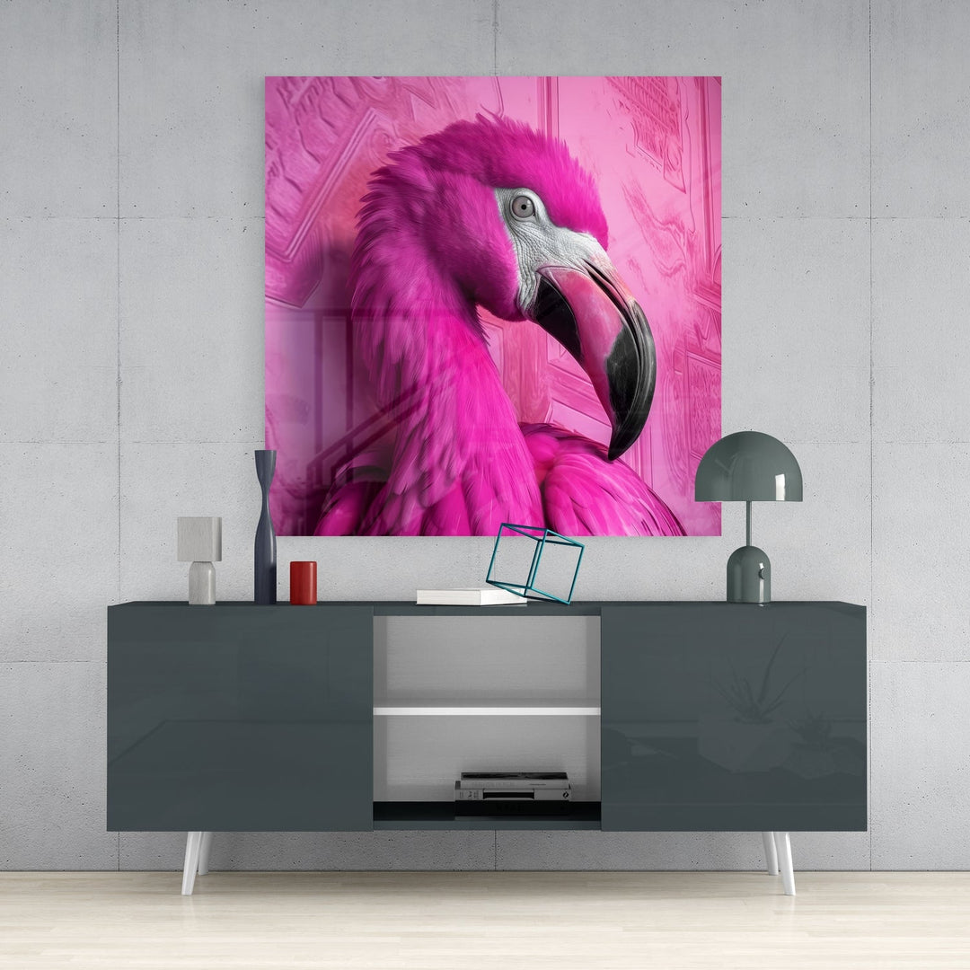 Flamingo Glass Wall Art|| Designer&