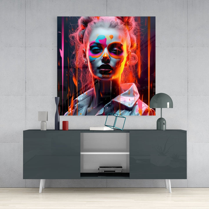 Woman Glass Wall Art|| Designer&