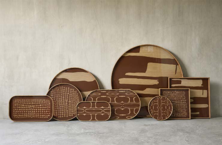 Ethnicraft Second Nature Auburn tray collection