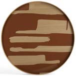 Ethnicraft Second Nature Auburn round extra large tray