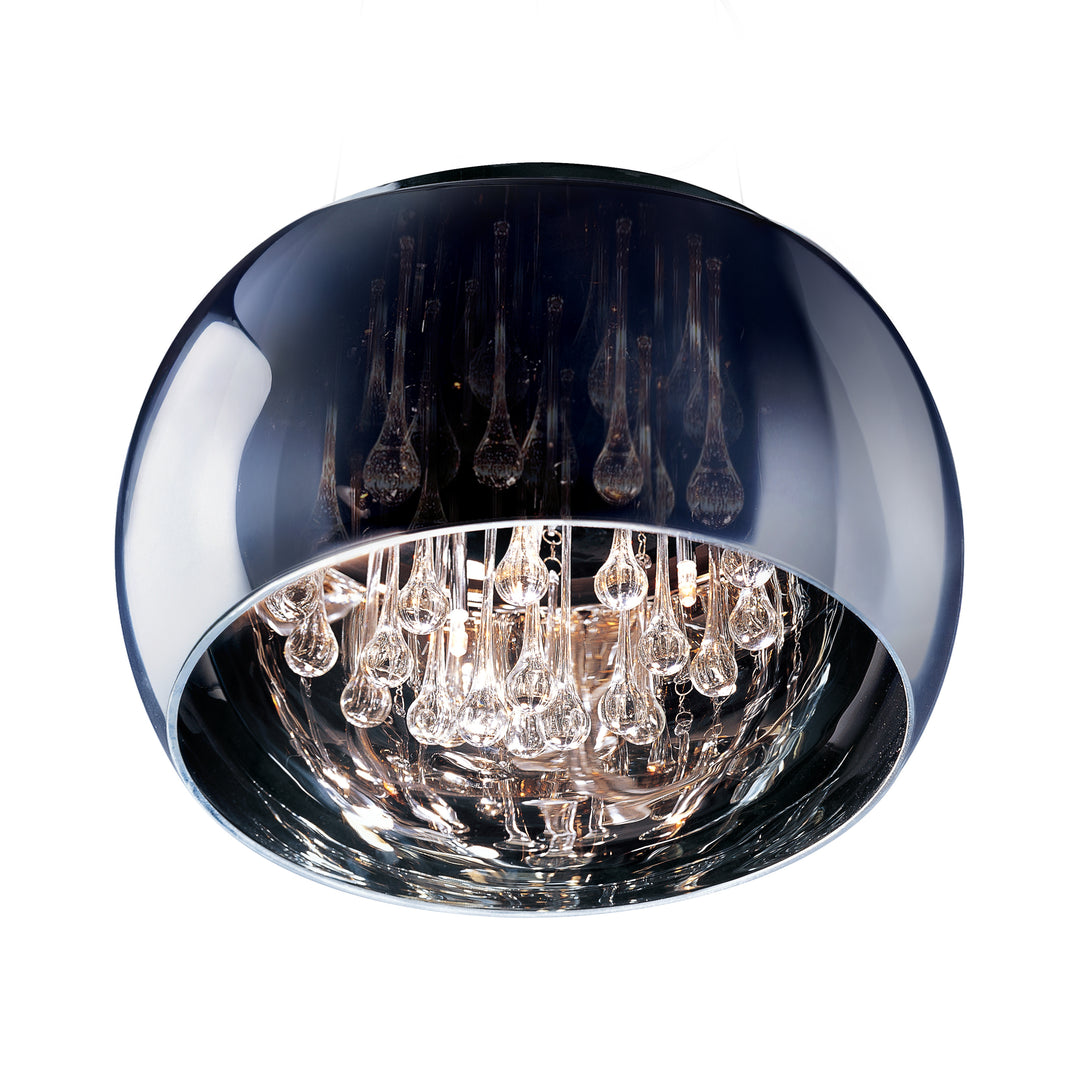 Sense 5-Light Flush Mount by ET2 Lighting in Polished Chrome, front view