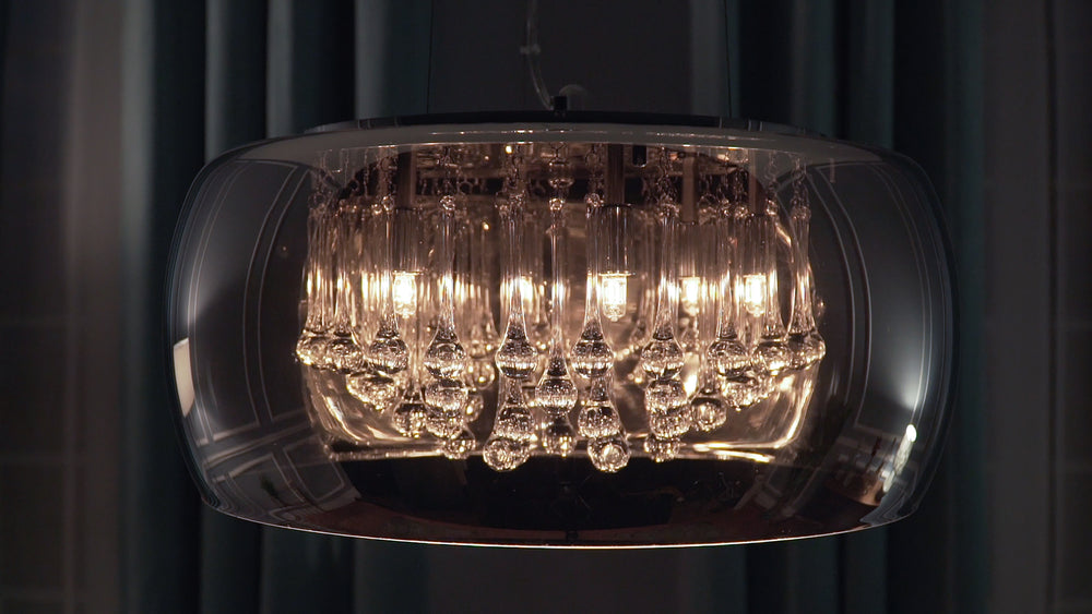 Sense 5-Light Flush Mount by ET2 Lighting, styled view 1