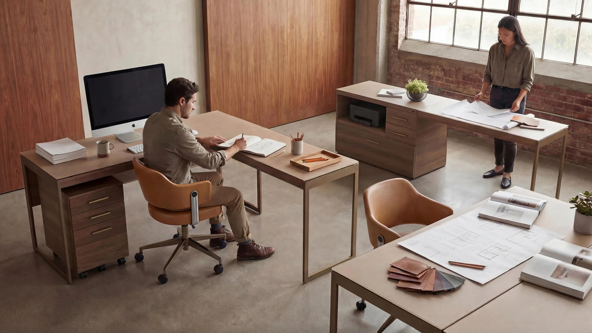BDI Sequel Studio office collection in a modern workspace