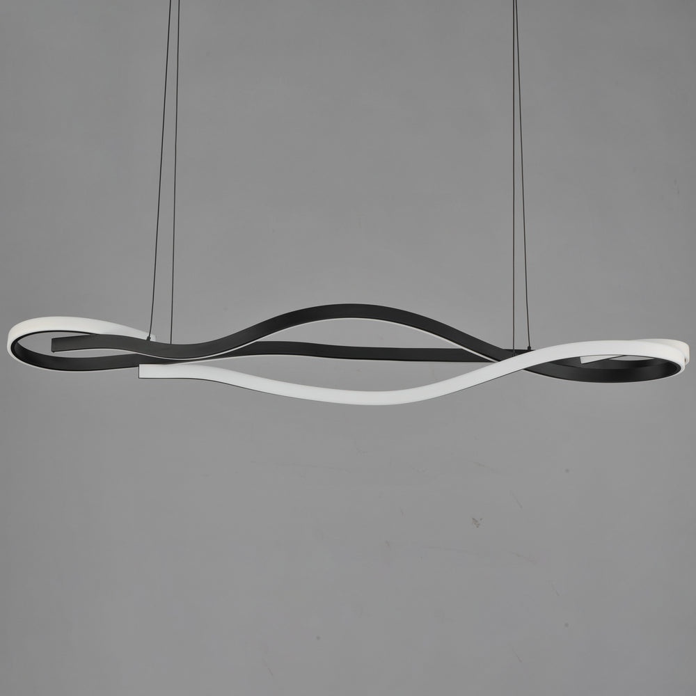 Serpentine 60" Horizontal Pendant by ET2 Lighting, styled view 1