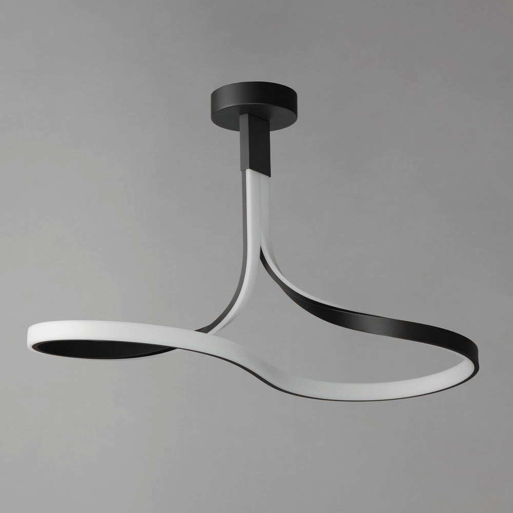 Serpentine LED Semi-Flush Mount by ET2 Lighting, styled view 1