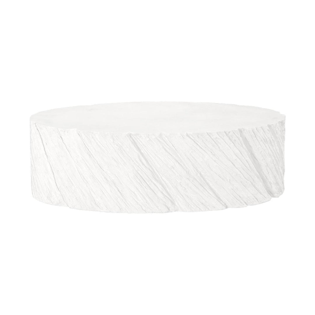 Shear Coffee Table, Oval, White Stone by Phillips Collection — centered product view