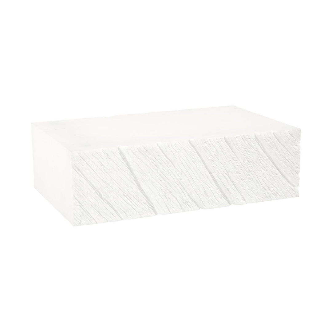Shear Coffee Table, Rectangle, White Stone by Phillips Collection — centered product view