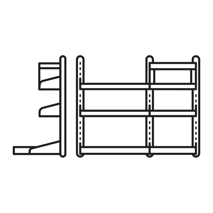 Shelfy Wall Bookcase by Connubia line drawing
