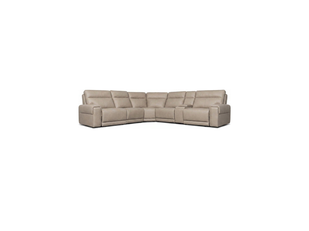 SHIFT Sectional 6-Piece with 2 Recliner Ajax Light Stone