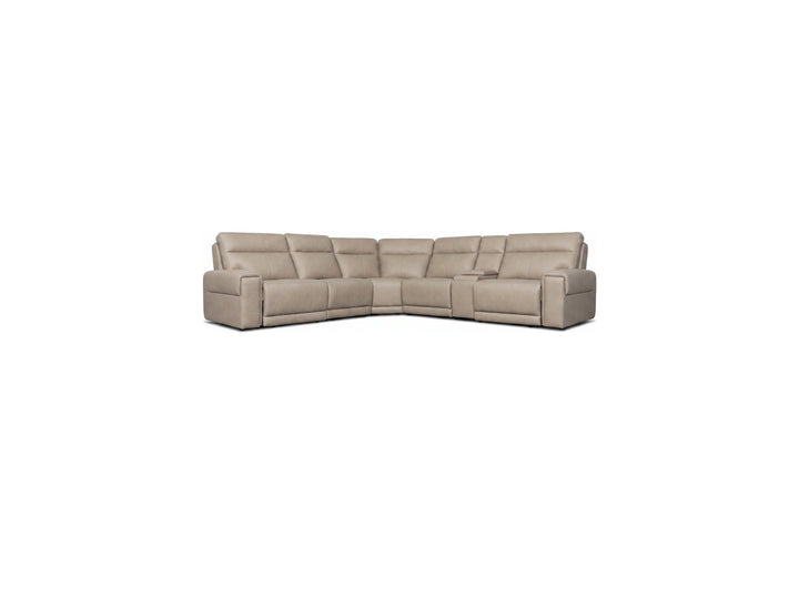 SHIFT Sectional 6-Piece with 2 Recliner Ajax Light Stone