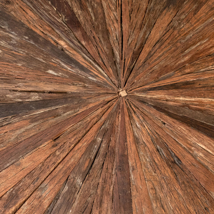 Gideon Reclaimed Acacia Side Table, detail 1 view