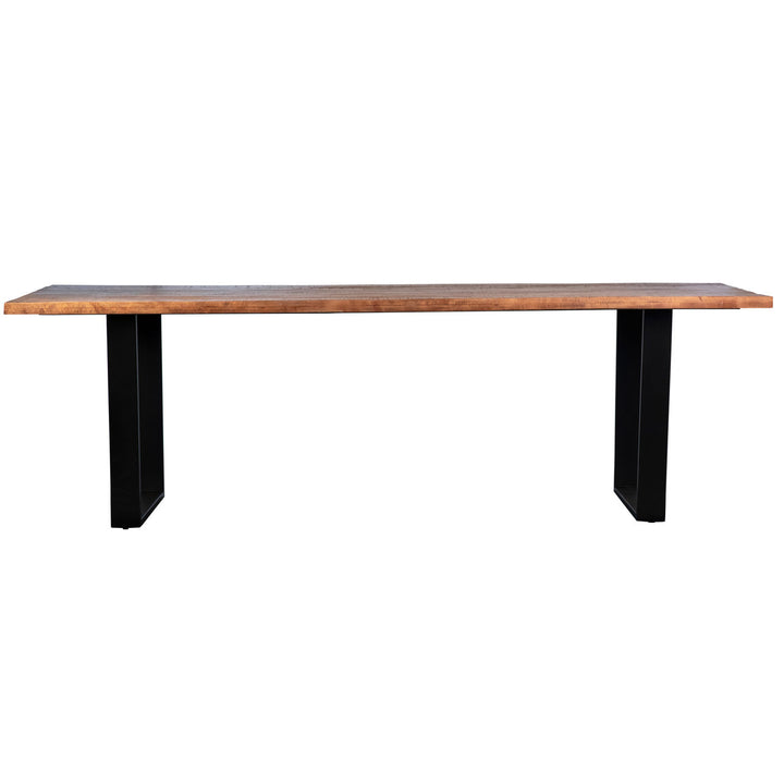 Carter Acacia and Iron Dining Table, front view