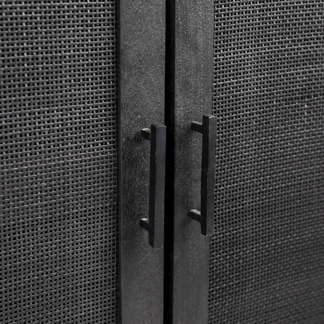 Oren Mango Wood and Cane Sideboard, detail 1 view