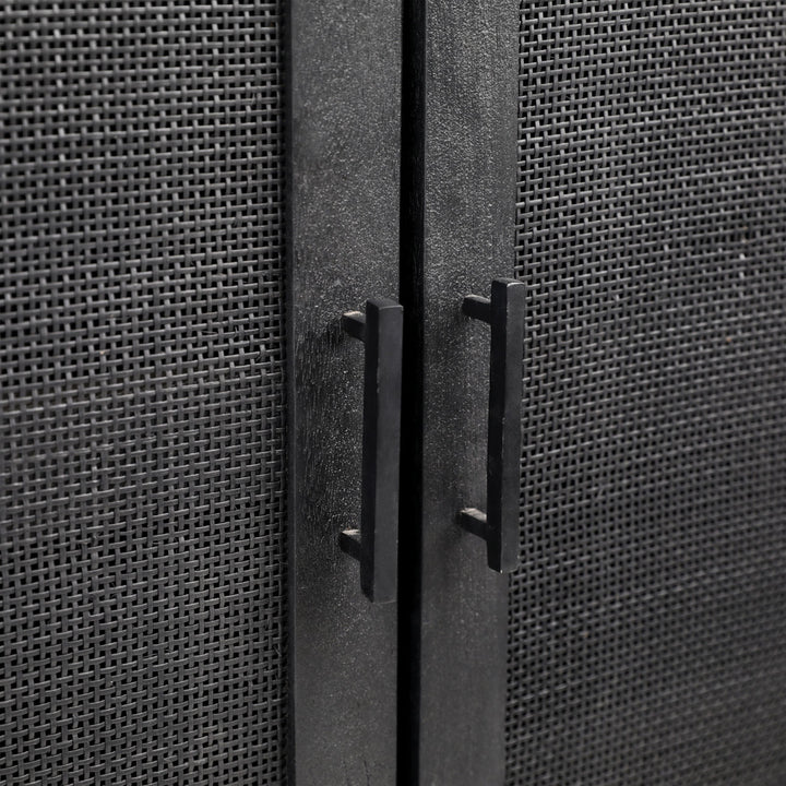 Oren Mango Wood and Cane Sideboard, detail 1 view