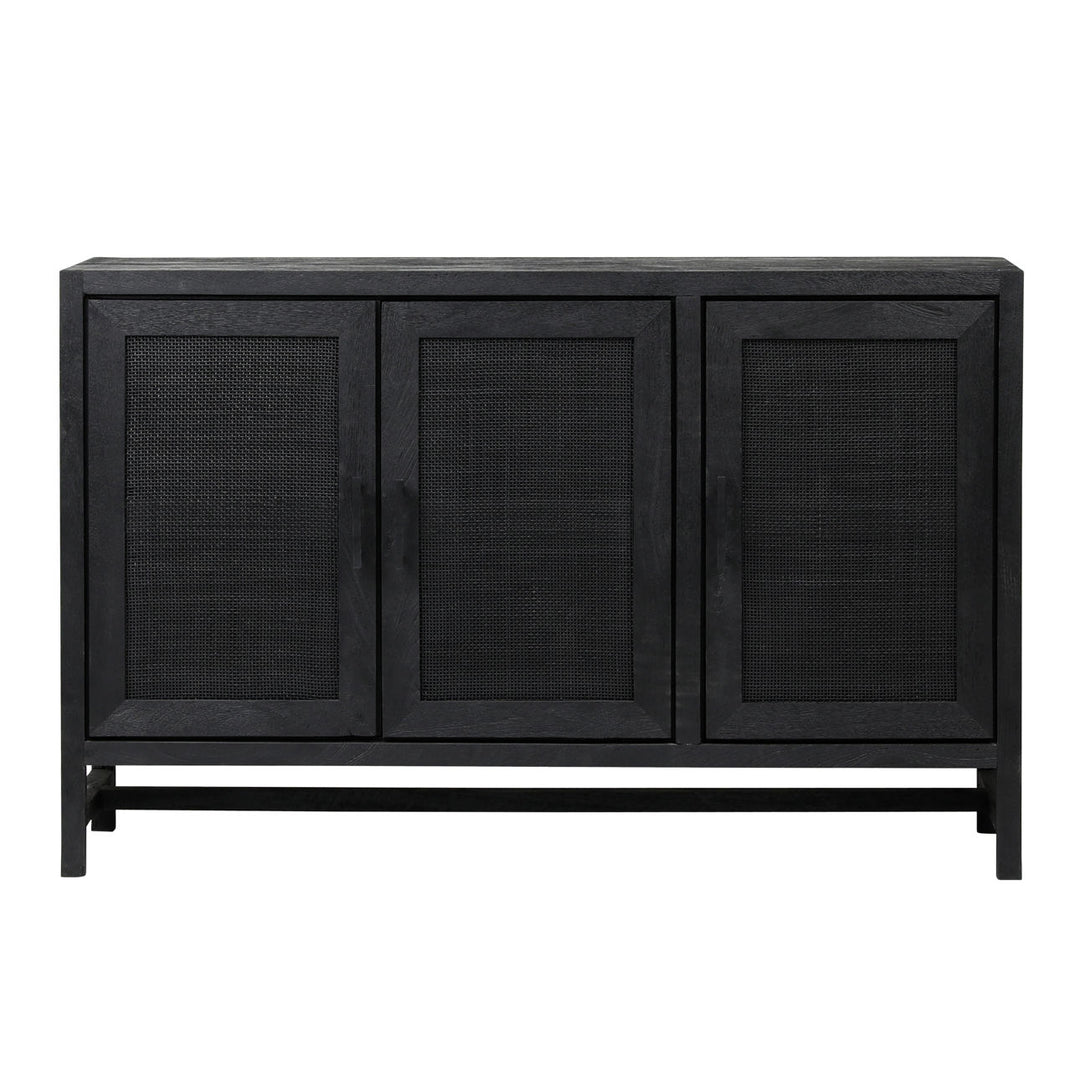 Oren Mango Wood and Cane Sideboard, front view