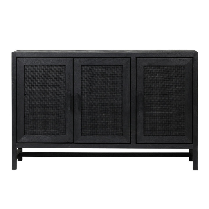 Oren Mango Wood and Cane Sideboard, front view