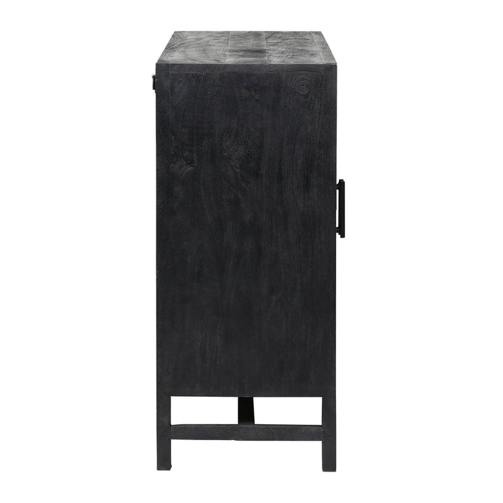 Oren Mango Wood and Cane Sideboard, profile view