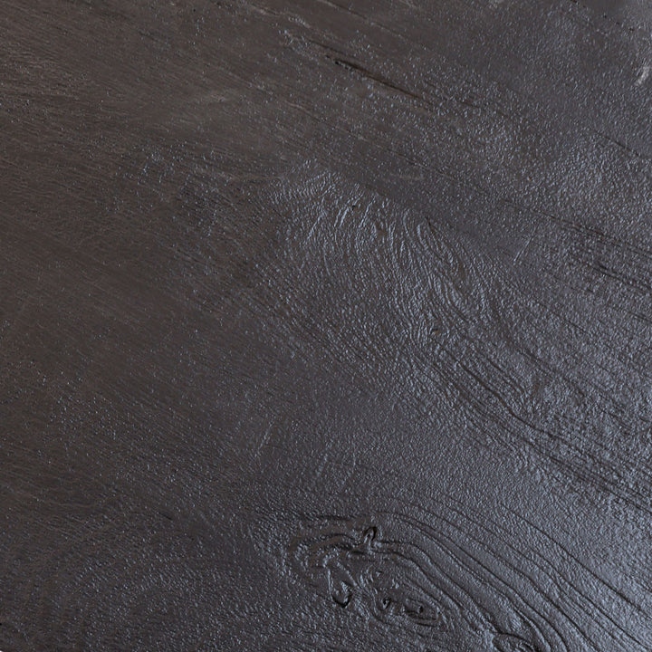 Bennett Black Wood and Metal Coffee Table, detail 1 view
