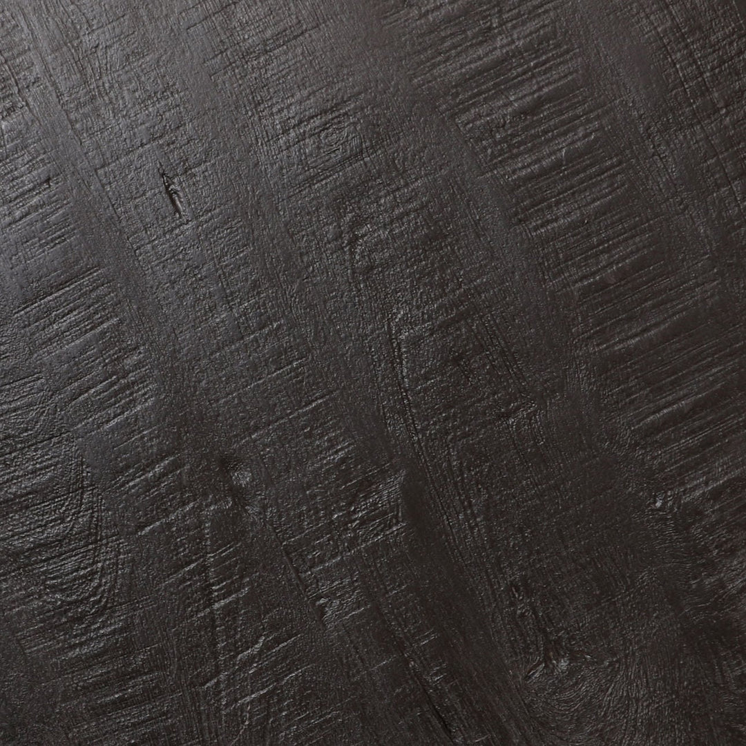 Brenna Black Wood and Metal Coffee Table, detail 1 view