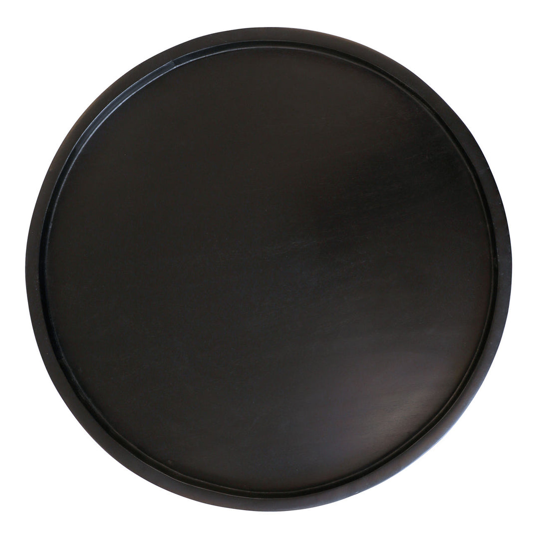 Blair Black Wood Side Table, overhead view