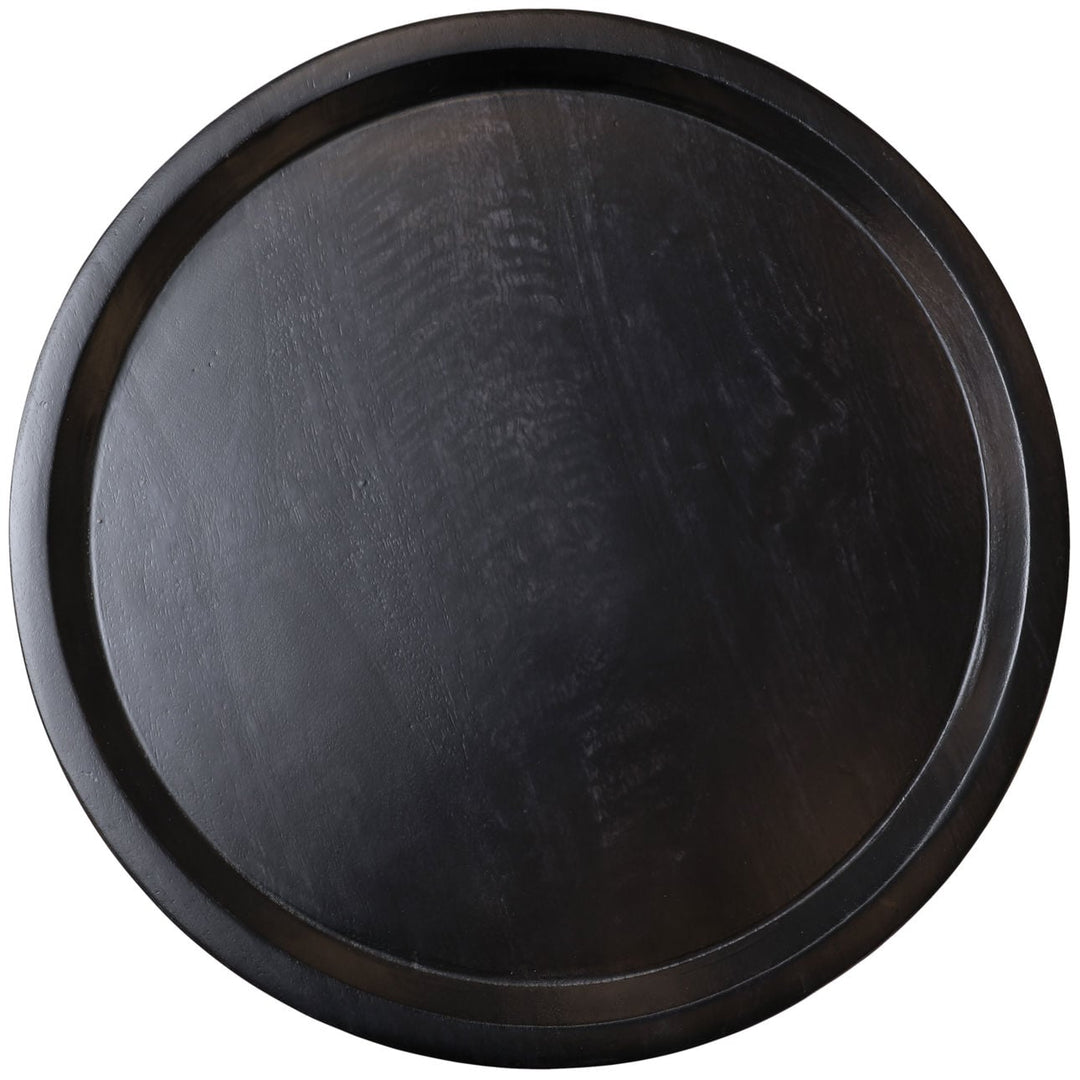 Bodhi Black Wood Side Table, detail 2 view