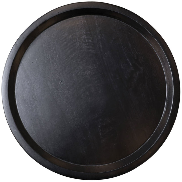 Bodhi Black Wood Side Table, detail 2 view