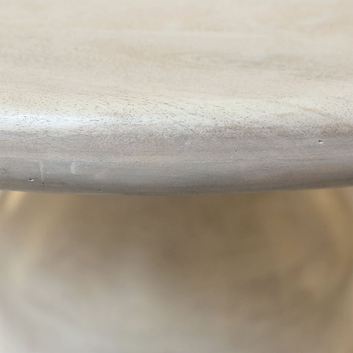 Dominic Whitewash Mango Wood Dining Table, detail 4 view
