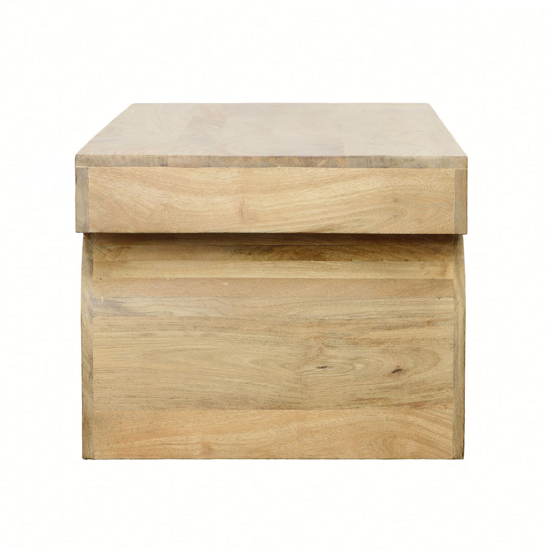 Casper Mango Wood Coffee Table, profile view