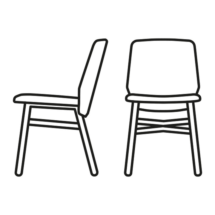 Sibilla Dining Chair by Connubia line drawing