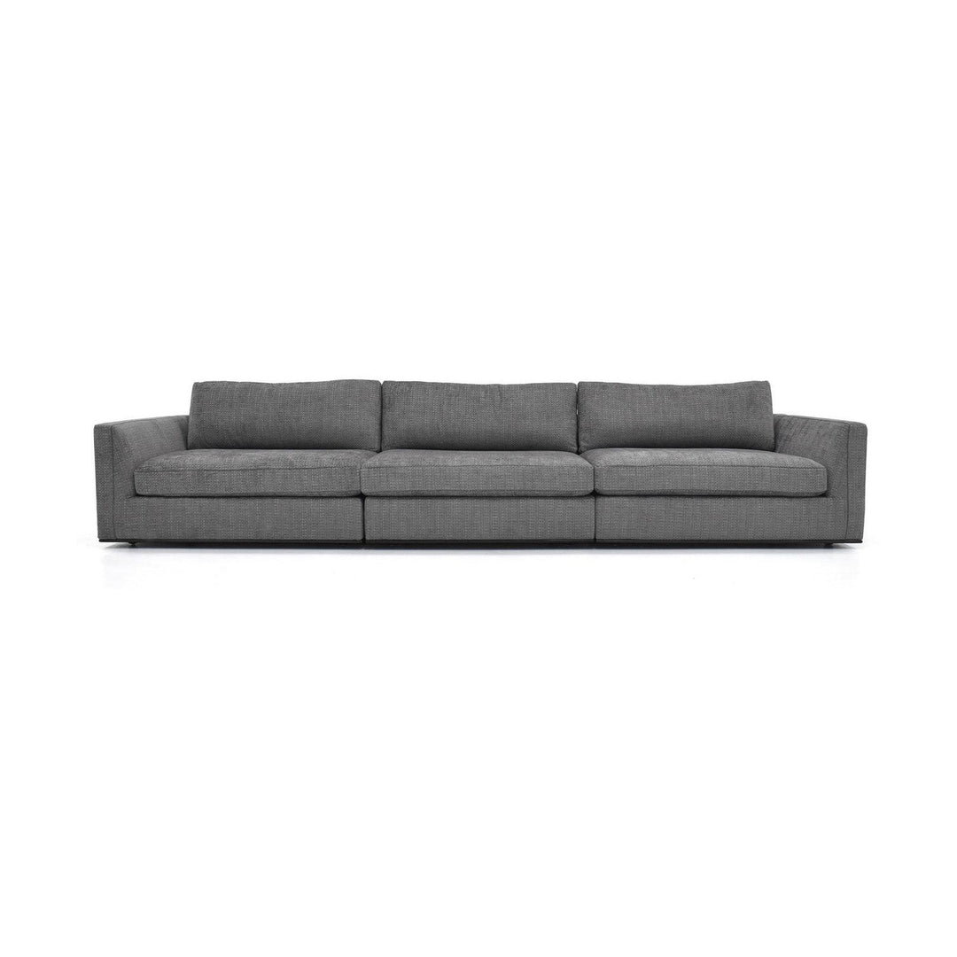SIENA 3-SEAT GRAND SOFA - GREY FABRIC by American Leather — complete centered product view